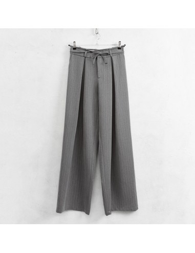 Lumina pantalone gessato gigio L9324
