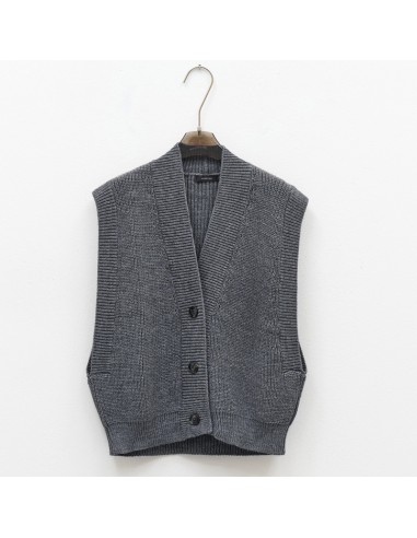 Lumina gilet in maglia grgio