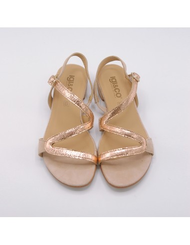 IGI&CO SANDALO IN PELLE SCAMOSCIATA NUDE