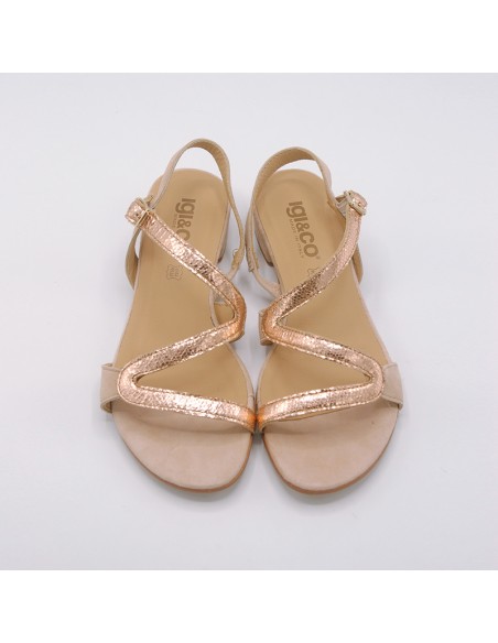IGI&CO SANDALO IN PELLE SCAMOSCIATA NUDE