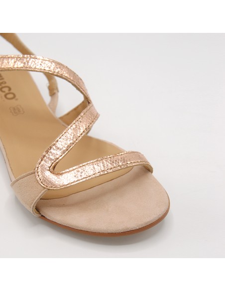IGI&CO SANDALO IN PELLE SCAMOSCIATA NUDE