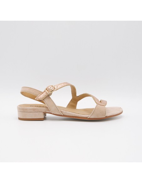 IGI&CO SANDALO IN PELLE SCAMOSCIATA NUDE