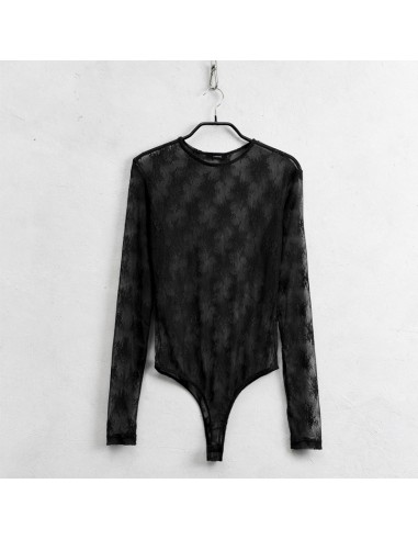 Lumina body in pizzo stretch nero