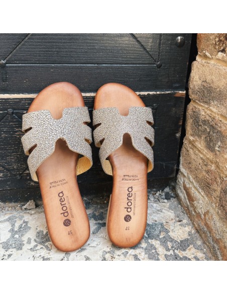 Dorea ciabattina con glitter oro