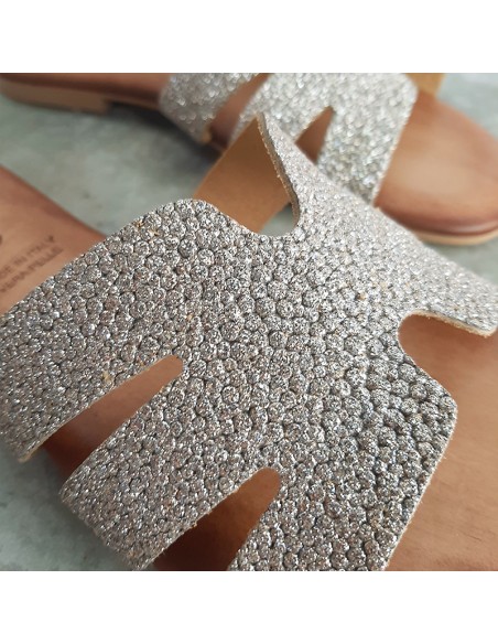 Dorea ciabattina con glitter oro