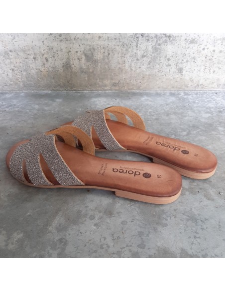 Dorea ciabattina con glitter oro