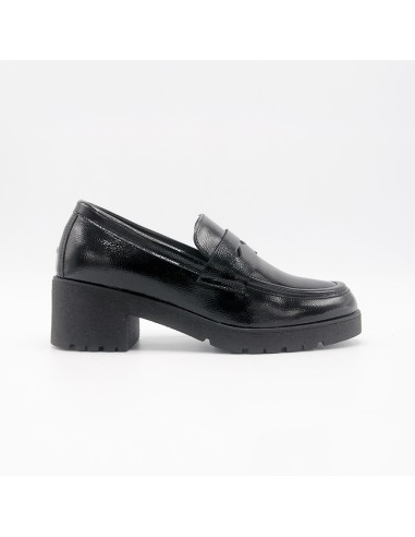 Pasinetti mocassino nero con tacco