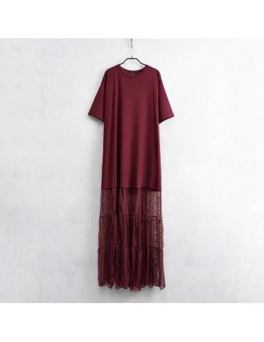 Lumina Maxi-abito t-shirt + gonna in pizzo