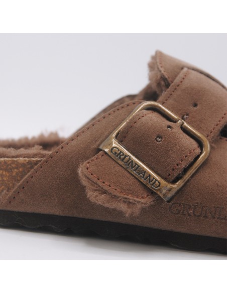 Grunland sabot scamosciato tortora con pelo