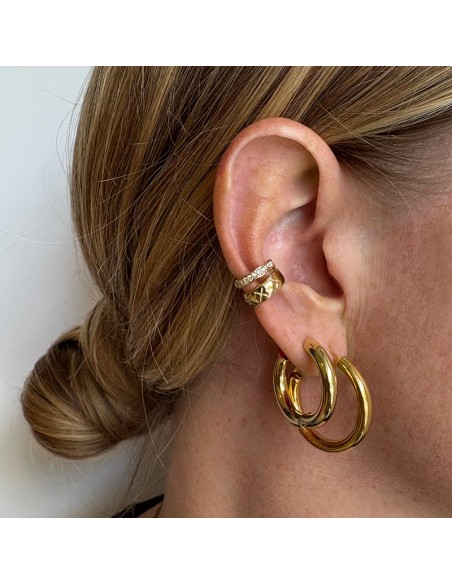 Ear Cuff oro con strass