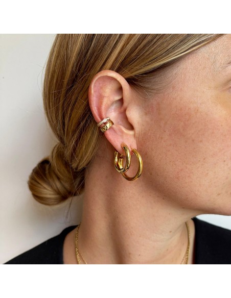 Ear Cuff oro con strass