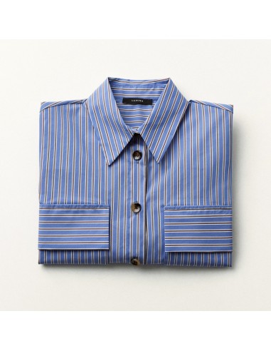 Lumina camicia a righe azzurra LD3407
