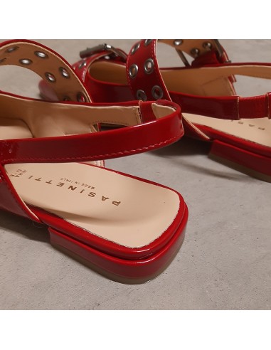 Pasinetti slingback rossa con anelli...