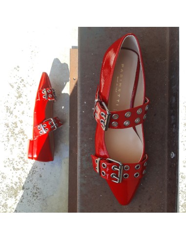 Pasinetti ballerina rosso con anelli...