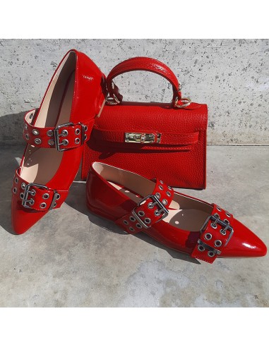 Pasinetti ballerina rosso con anelli...