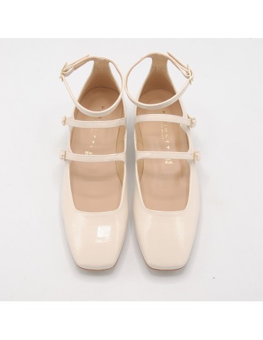 Pasinetti Mary Jane in vernice burro