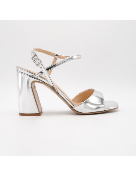 Sandalo a specchio argento