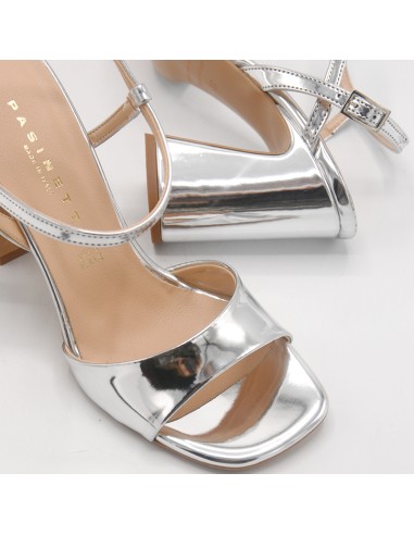 Sandalo a specchio argento