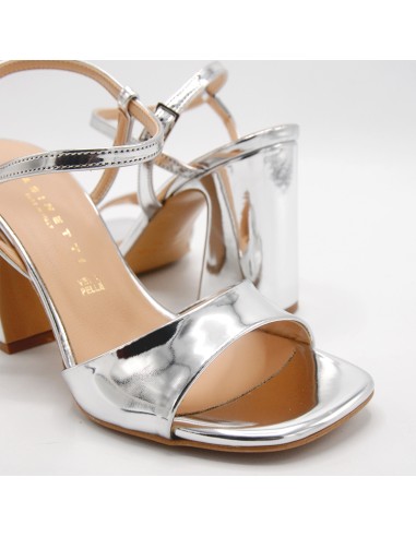 Sandalo a specchio argento