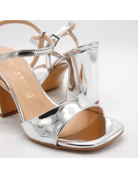 Sandalo a specchio argento