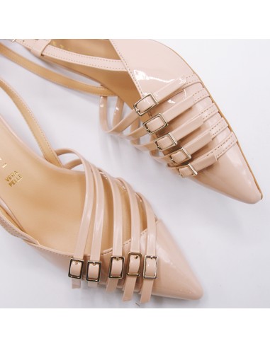 Pasinetti decolleté nude con 5 fibbie Pasinetti decolleté nude con 5 fibbie