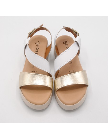 Gio dreams sandalo bianco con zeppa