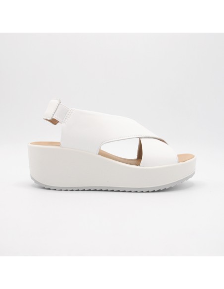 IGI&CO sandalo in pelle bianca ad incrocio
