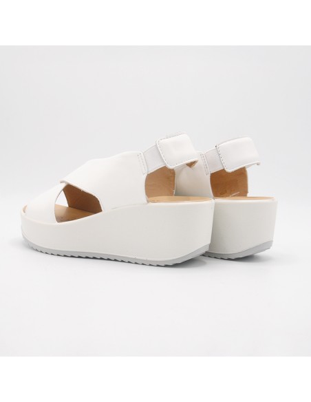 IGI&CO sandalo in pelle bianca ad incrocio