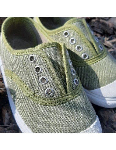 Grunland sneakers in tela oliva