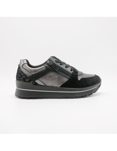 IGI&CO 8676155 sneaker nero/acciaio con zip