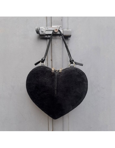 Pasinetti borsa cuore in camoscio nero