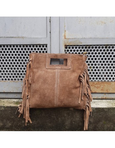 Pasinetti borsa rettangolo con frange fango