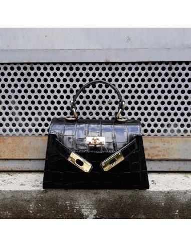 Pasinetti mini-bag trapezio cocco nero