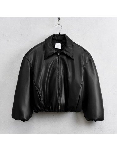 Lumina Bomber in ecopelle nero