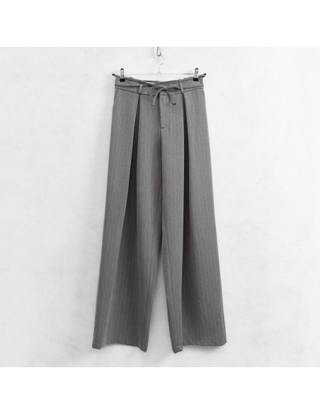 Lumina pantalone gessato gigio L9324