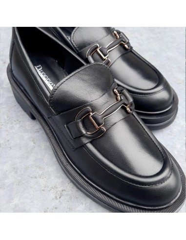 Dreena's mocassino in pelle nero con... Dreena's mocassino in pelle nero con...