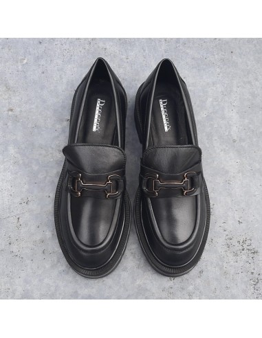 Dreena's mocassino in pelle nero con... Dreena's mocassino in pelle nero con...