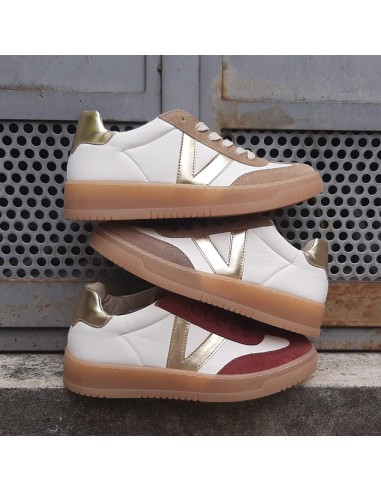 Victoria sneakers in pelle bianca/ambra