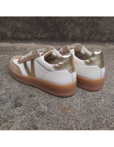 Victoria sneakers in pelle bianca/ambra