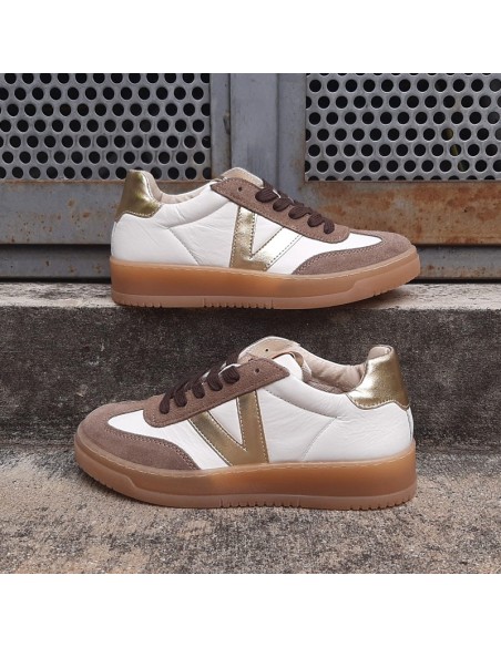 Vitamina sneakersin pelle bianco/sand