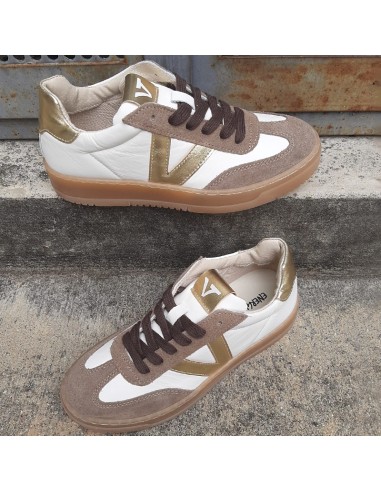 Vitamina sneakersin pelle bianco/sand Vitamina sneakersin pelle bianco/sand