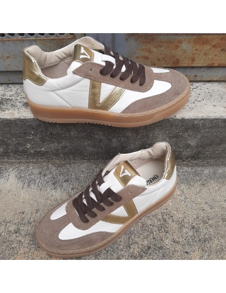 Vitamina sneakersin pelle bianco/sand