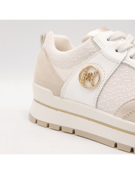 IGI&CO 7660511 sneakers pelle e tessuto bianca