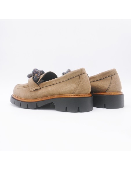 Pasinetti mocassino scamosciato taupe