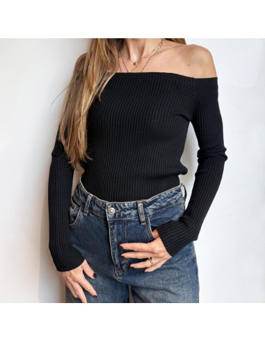 Susi Mix maglia a barchetta nero