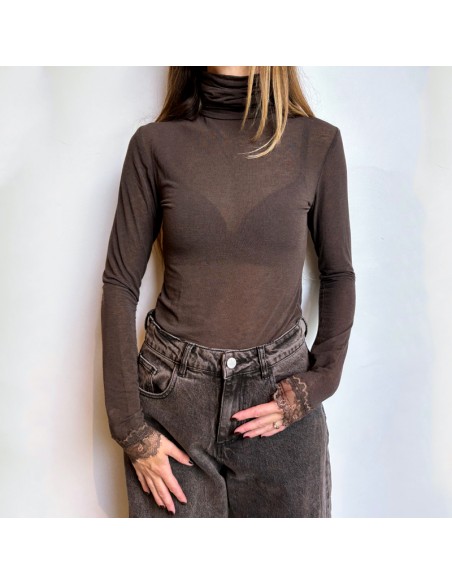 Lumina dolcevita "Cashmere Touch" marrone