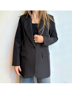 Blazer nero con bottone 2