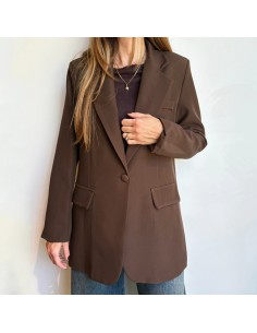 Blazer marrone con bottone
