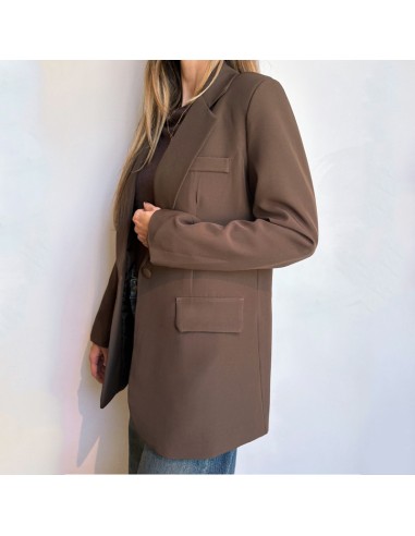 Blazer marrone con bottone