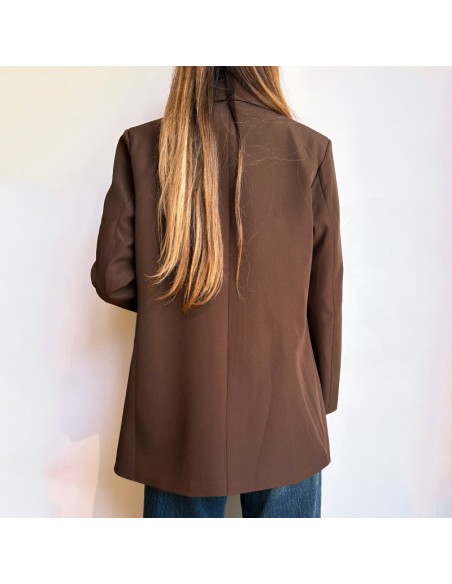 Blazer marrone con bottone